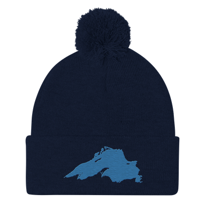 Lake Superior Pom-Pom Beanie | Superior Blue