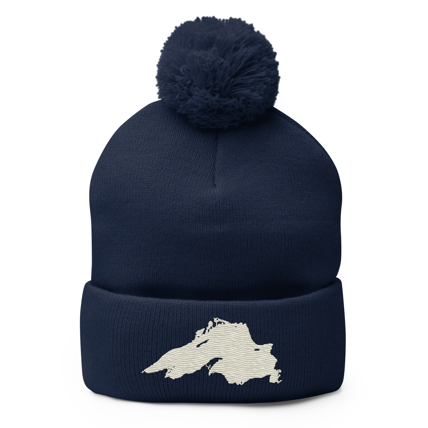 Lake Superior Pom-Pom Beanie | Ivory White