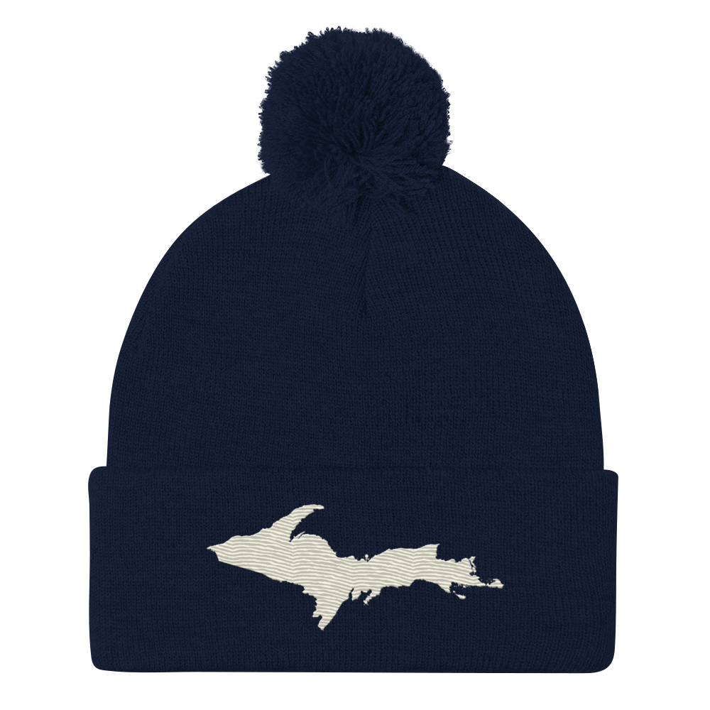 Upper Peninsula Pom-Pom Beanie | Ivory White