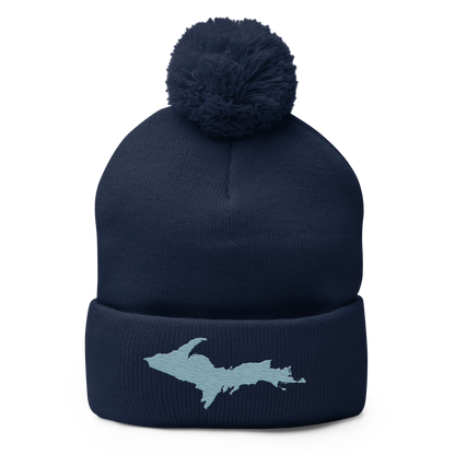 Upper Peninsula Pom-Pom Beanie | Opal Blue