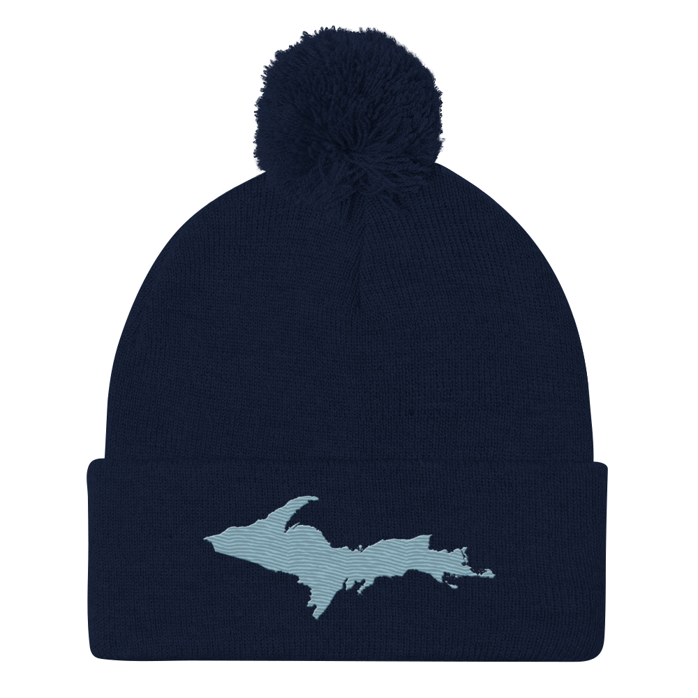 Upper Peninsula Pom-Pom Beanie | Opal Blue