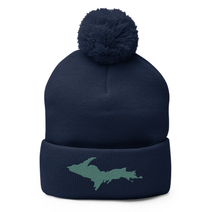 Upper Peninsula Pom-Pom Beanie | Copper Green