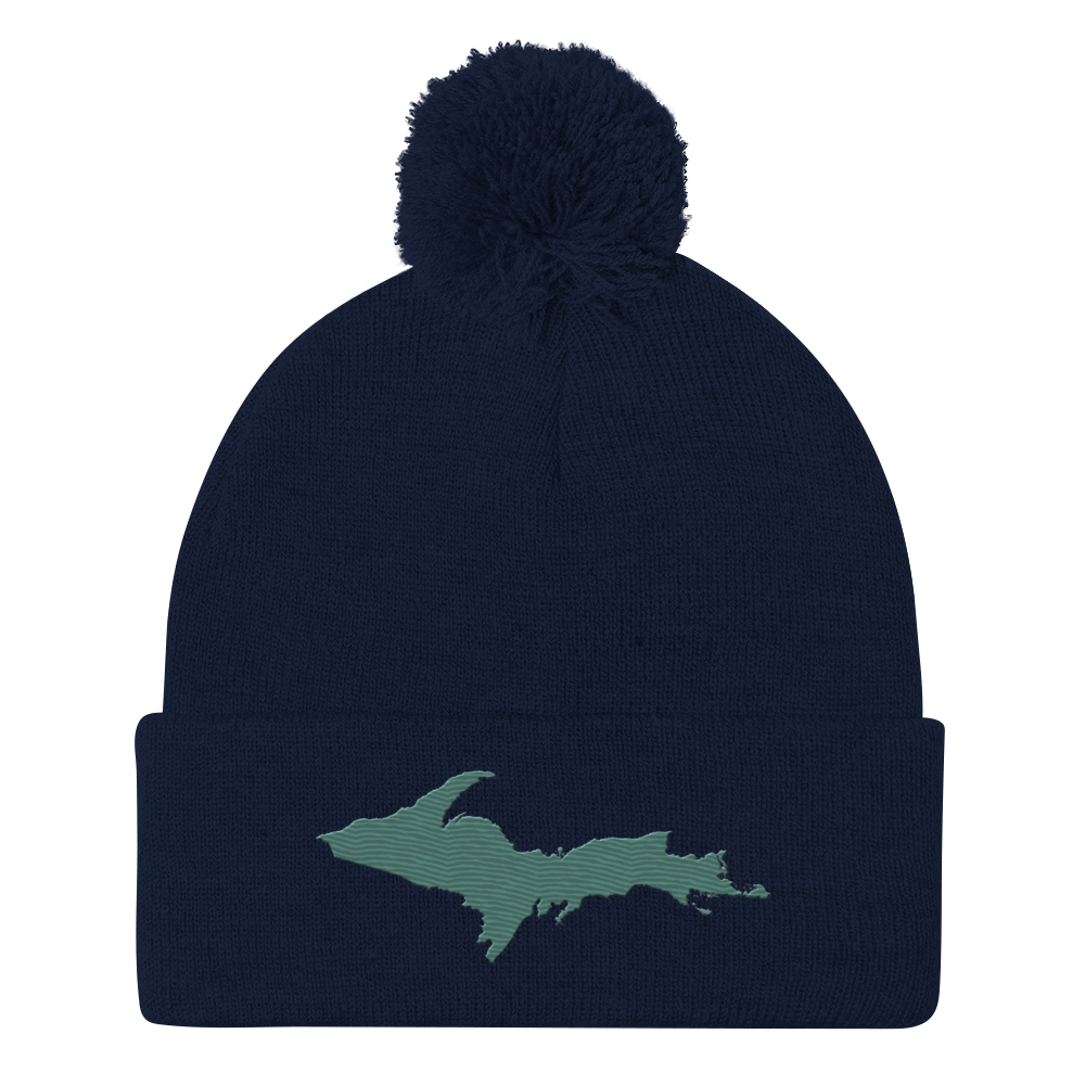 Upper Peninsula Pom-Pom Beanie | Copper Green