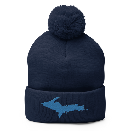 Upper Peninsula Pom-Pom Beanie | Superior Blue