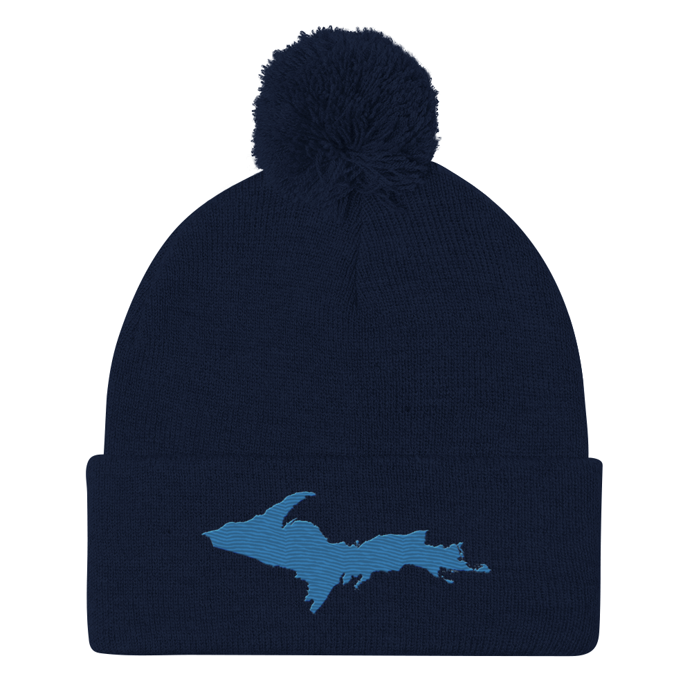 Upper Peninsula Pom-Pom Beanie | Superior Blue