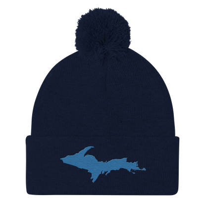 Upper Peninsula Pom-Pom Beanie | Superior Blue