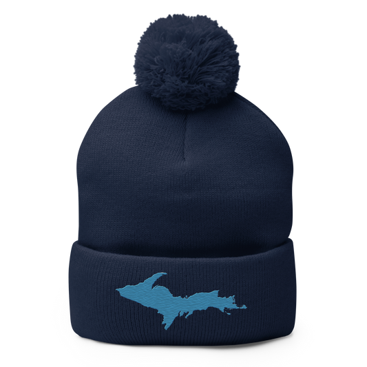 Upper Peninsula Pom-Pom Beanie | Traverse Blue