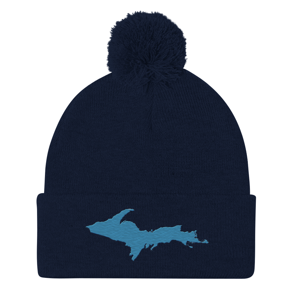 Upper Peninsula Pom-Pom Beanie | Traverse Blue