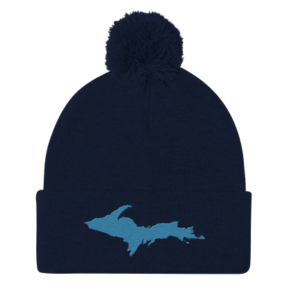 Upper Peninsula Pom-Pom Beanie | Traverse Blue