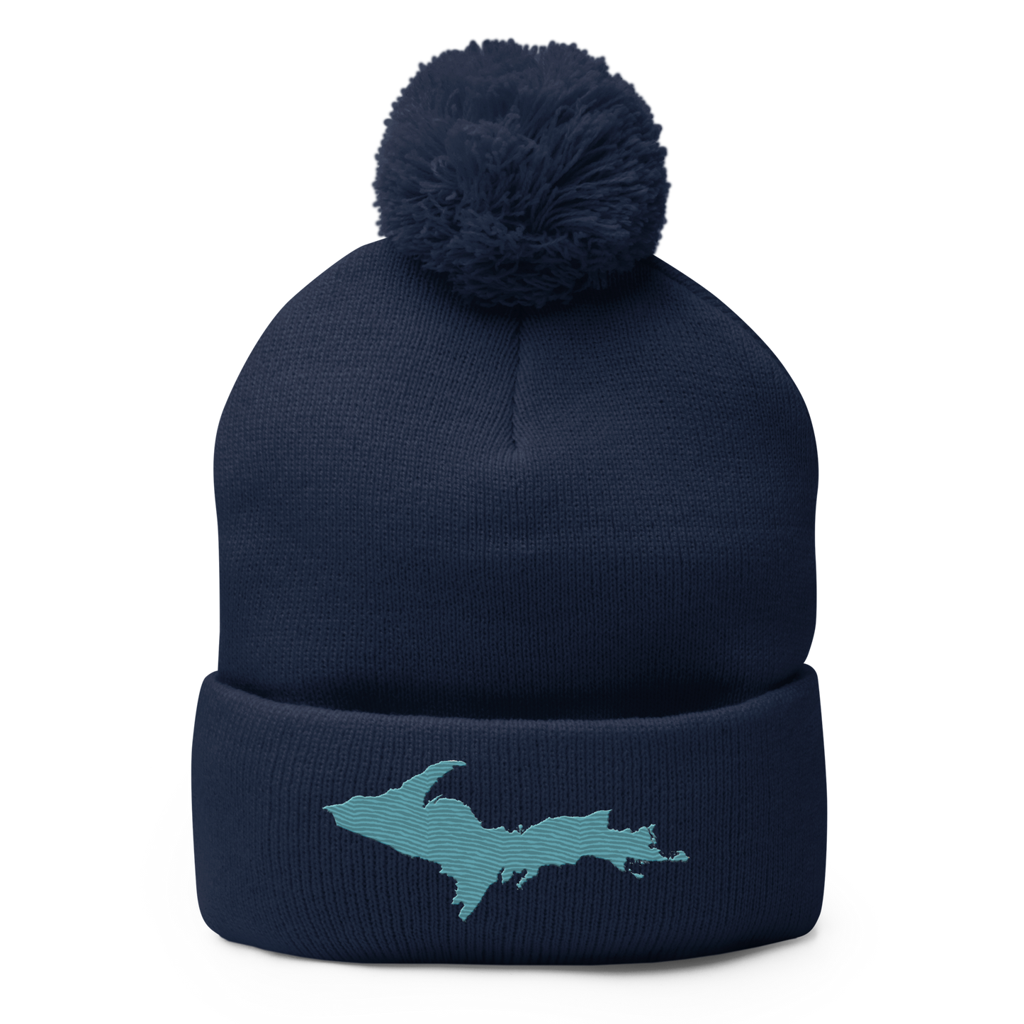 Upper Peninsula Pom-Pom Beanie | Huron Blue