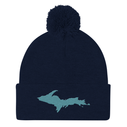 Upper Peninsula Pom-Pom Beanie | Huron Blue