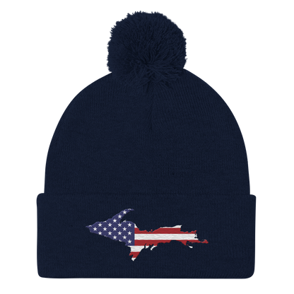 Upper Peninsula Pom-Pom Beanie | Patriotic Edition