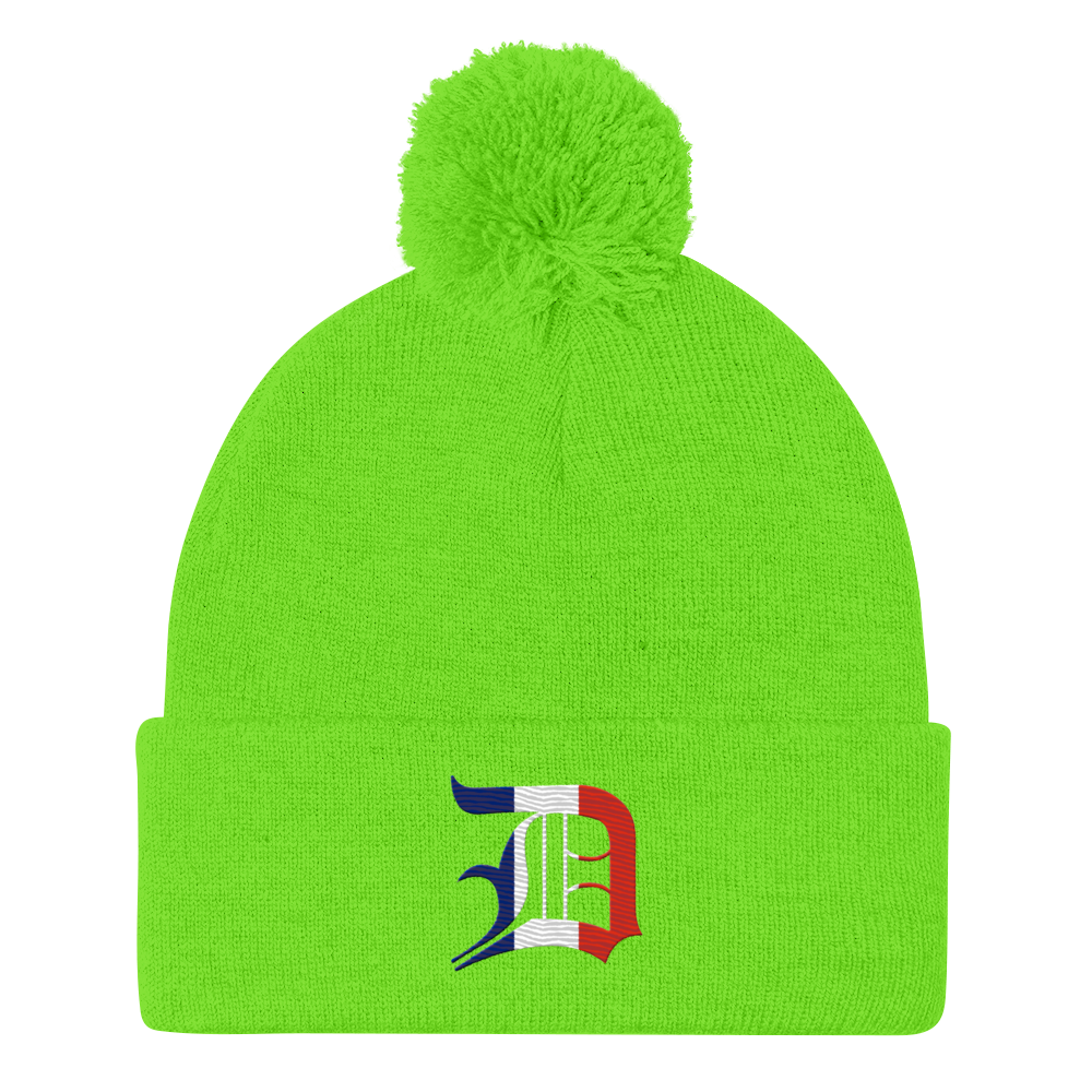 Detroit 'Old English D' Pom-Pom Beanie (French Edition)