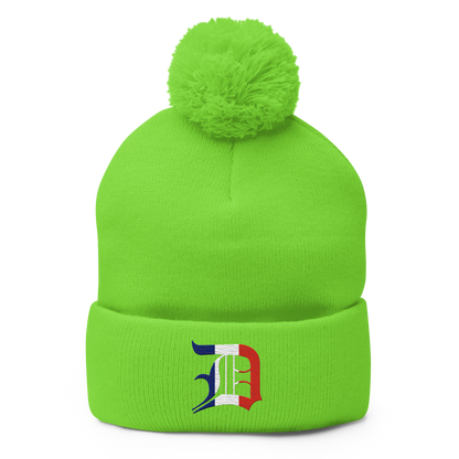 Detroit 'Old English D' Pom-Pom Beanie (French Edition)