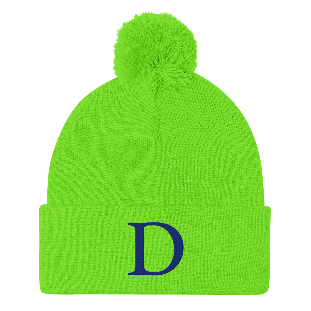 Detroit 'Old French D' Pom-Pom Beanie (Bourbon Blue)