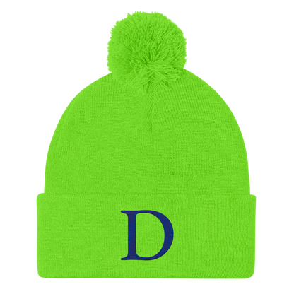 Detroit 'Old French D' Pom-Pom Beanie (Bourbon Blue)