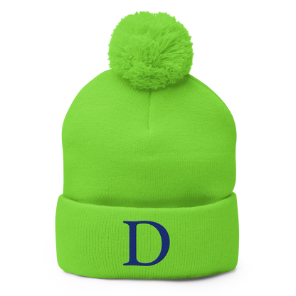 Detroit 'Old French D' Pom-Pom Beanie (Bourbon Blue)