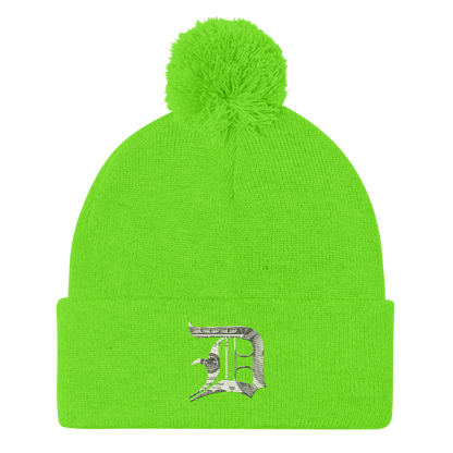 Detroit 'Old English D' Pom-Pom Beanie (Benjamins Edition)