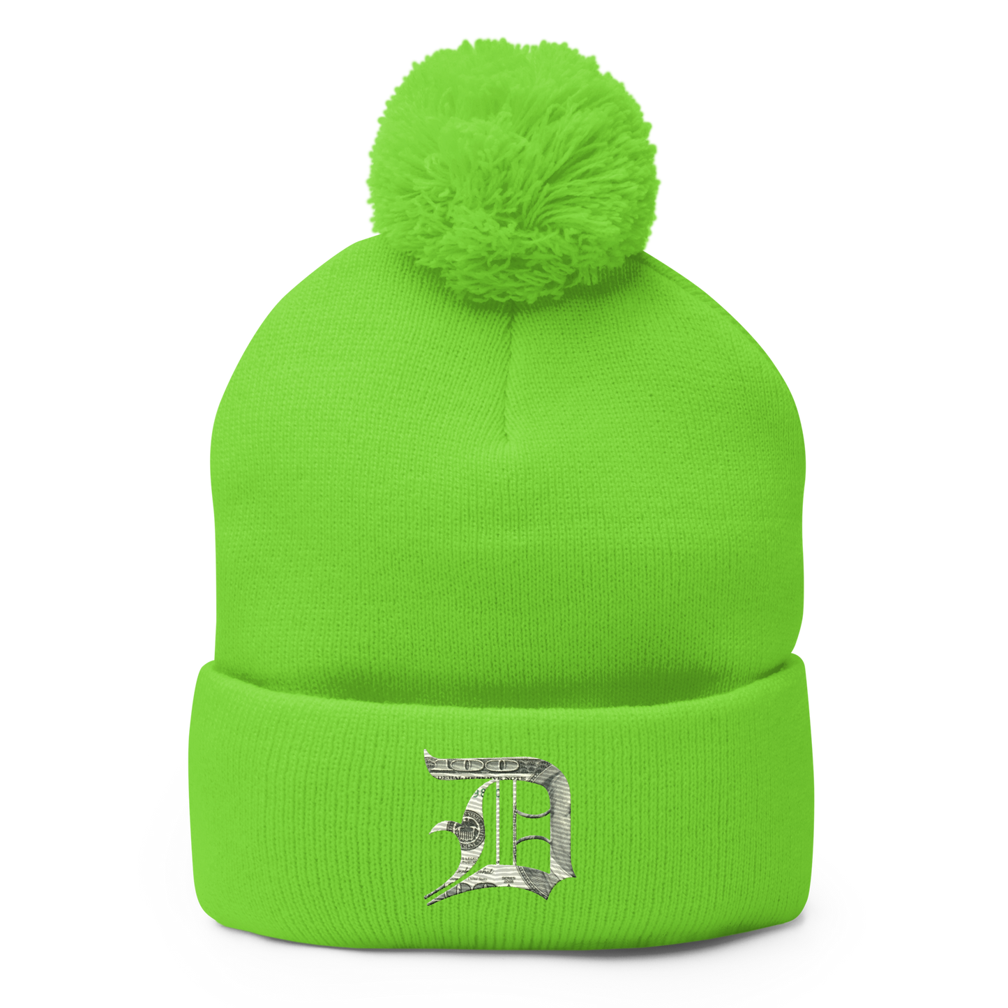 Detroit 'Old English D' Pom-Pom Beanie (Benjamins Edition)