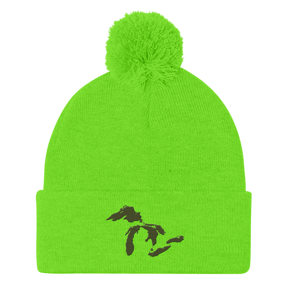 Great Lakes Pom-Pom Beanie (Army Green)