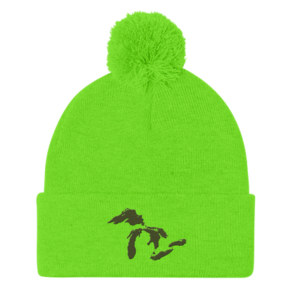 Great Lakes Pom-Pom Beanie (Army Green)