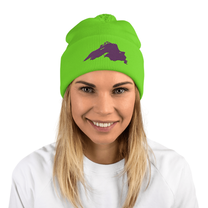 Lake Superior Pom-Pom Beanie | Plum