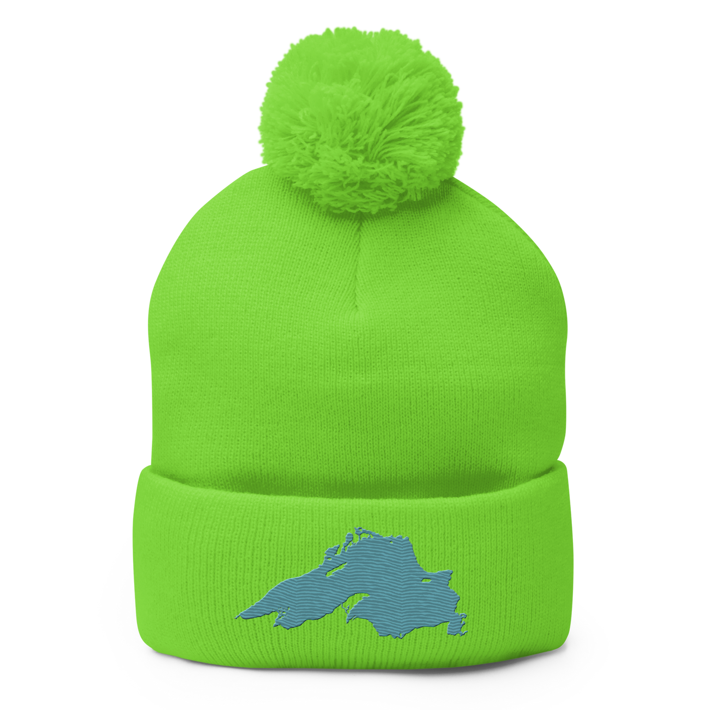 Lake Superior Pom-Pom Beanie | Huron Blue