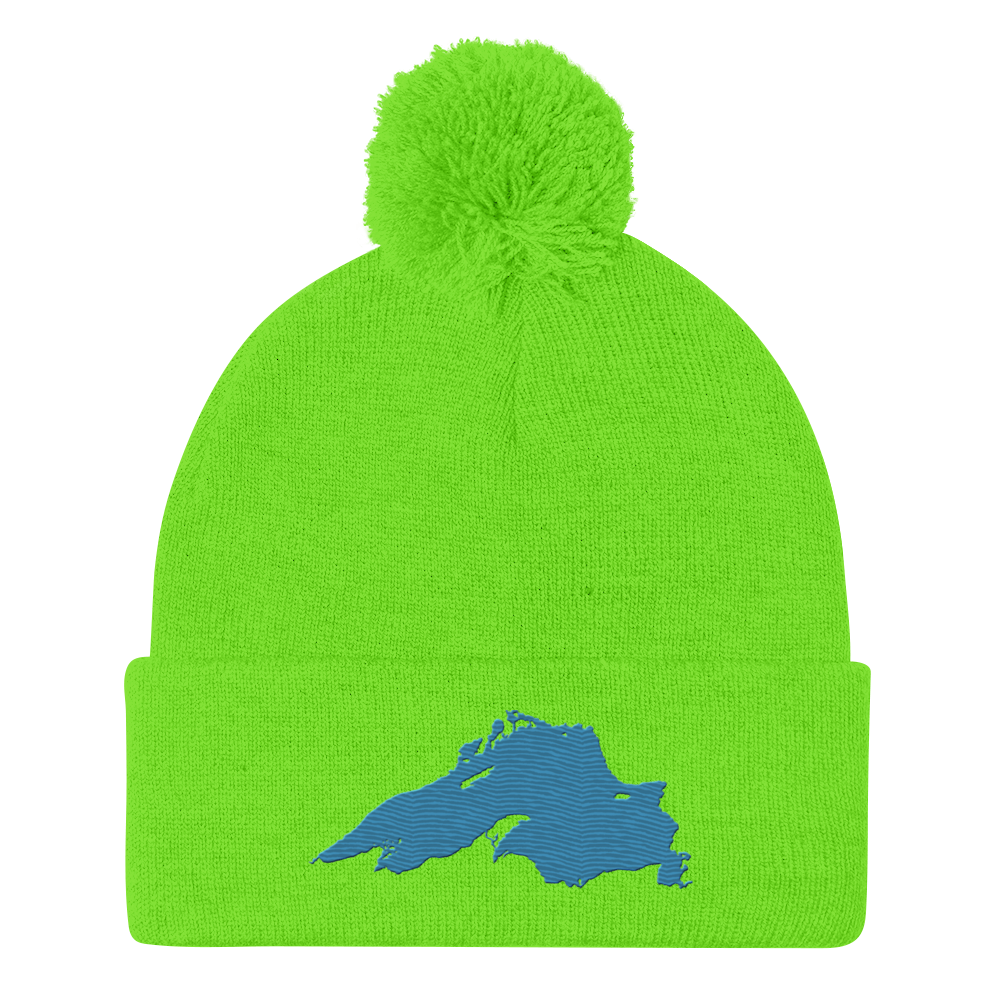 Lake Superior Pom-Pom Beanie | Traverse Blue