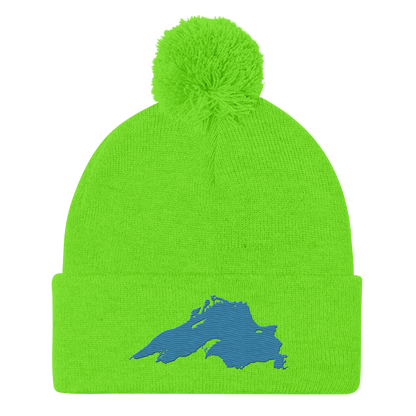 Lake Superior Pom-Pom Beanie | Traverse Blue