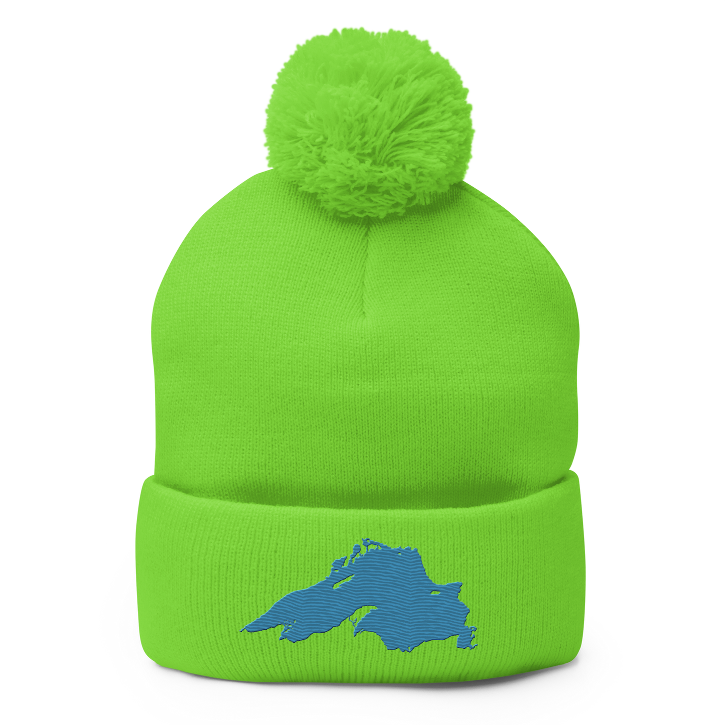 Lake Superior Pom-Pom Beanie | Traverse Blue