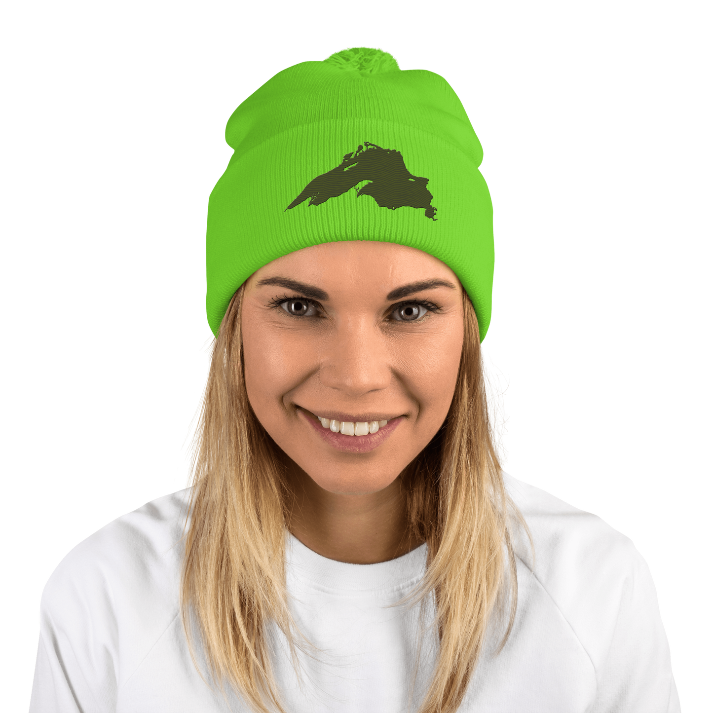 Lake Superior Pom-Pom Beanie | Army Green