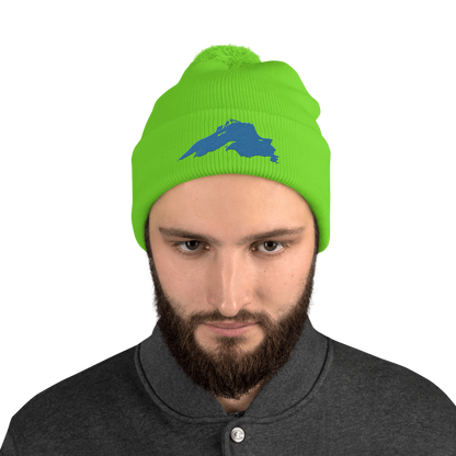 Lake Superior Pom-Pom Beanie | Superior Blue