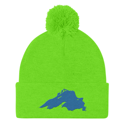 Lake Superior Pom-Pom Beanie | Superior Blue