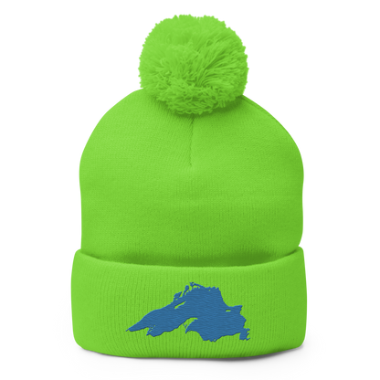 Lake Superior Pom-Pom Beanie | Superior Blue