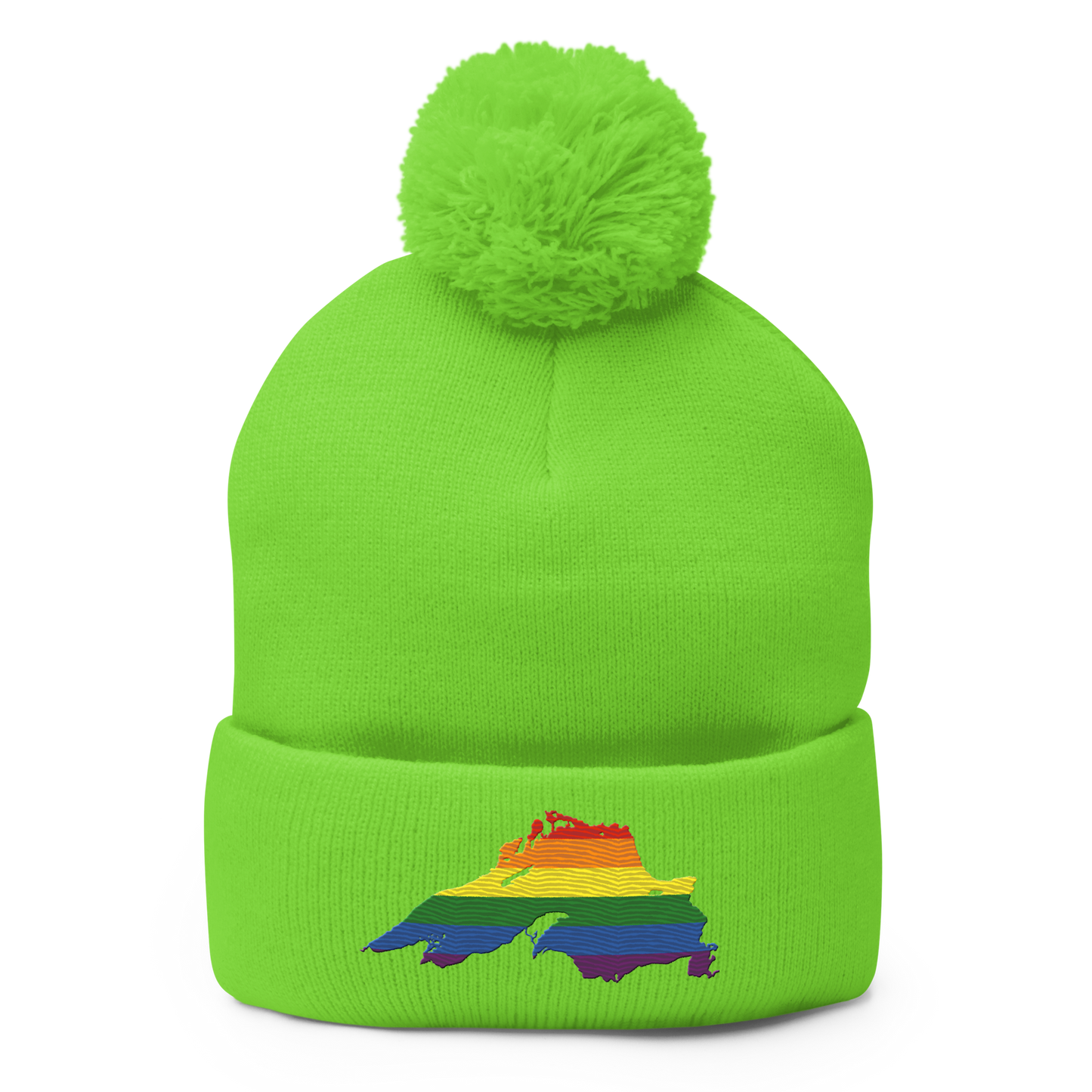 Lake Superior Pom-Pom Beanie | Rainbow Pride Edition