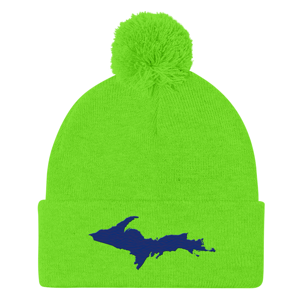 Upper Peninsula Pom-Pom Beanie | Bourbon Blue