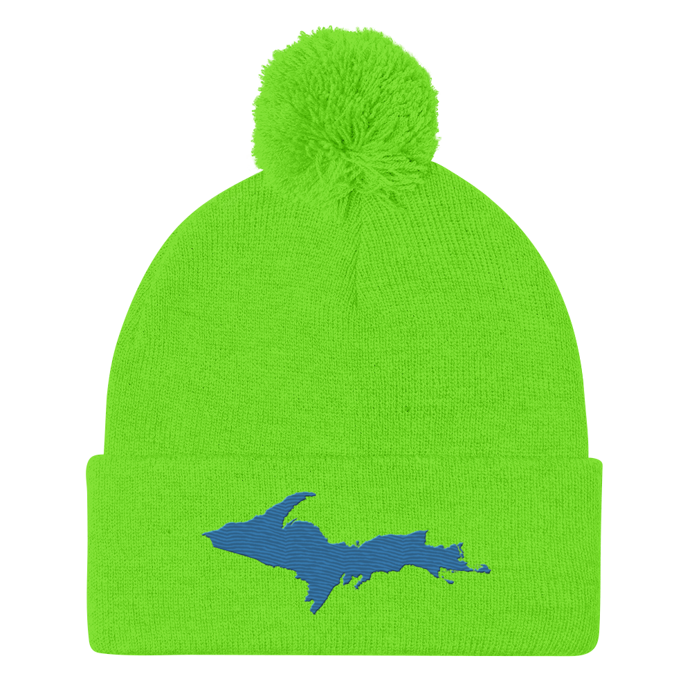 Upper Peninsula Pom-Pom Beanie | Superior Blue