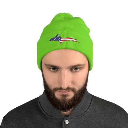 Upper Peninsula Pom-Pom Beanie | Patriotic Edition