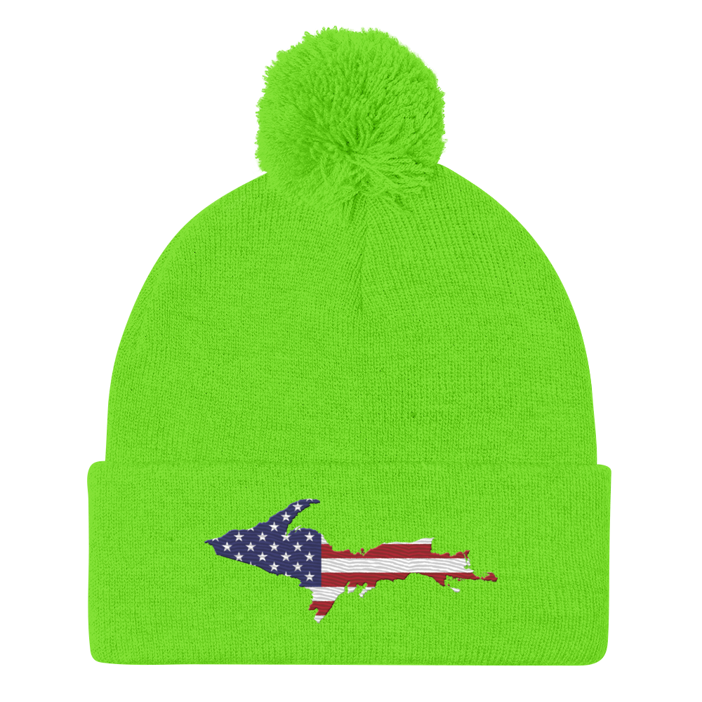 Upper Peninsula Pom-Pom Beanie | Patriotic Edition