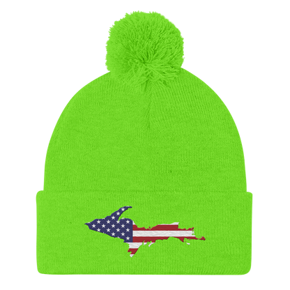 Upper Peninsula Pom-Pom Beanie | Patriotic Edition