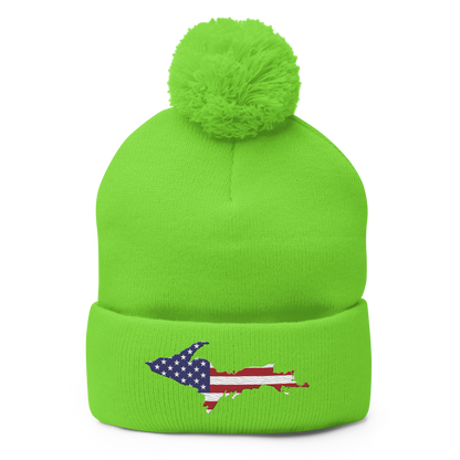 Upper Peninsula Pom-Pom Beanie | Patriotic Edition