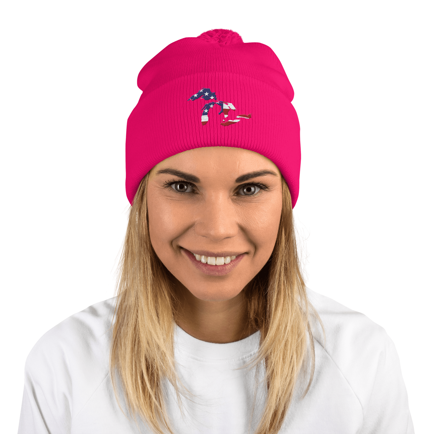 Great Lakes Pom-Pom Beanie (Patriotic Edition)