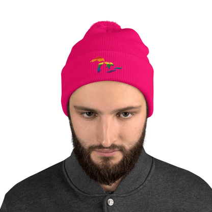 Great Lakes Pom-Pom Beanie (Rainbow Pride Edition)