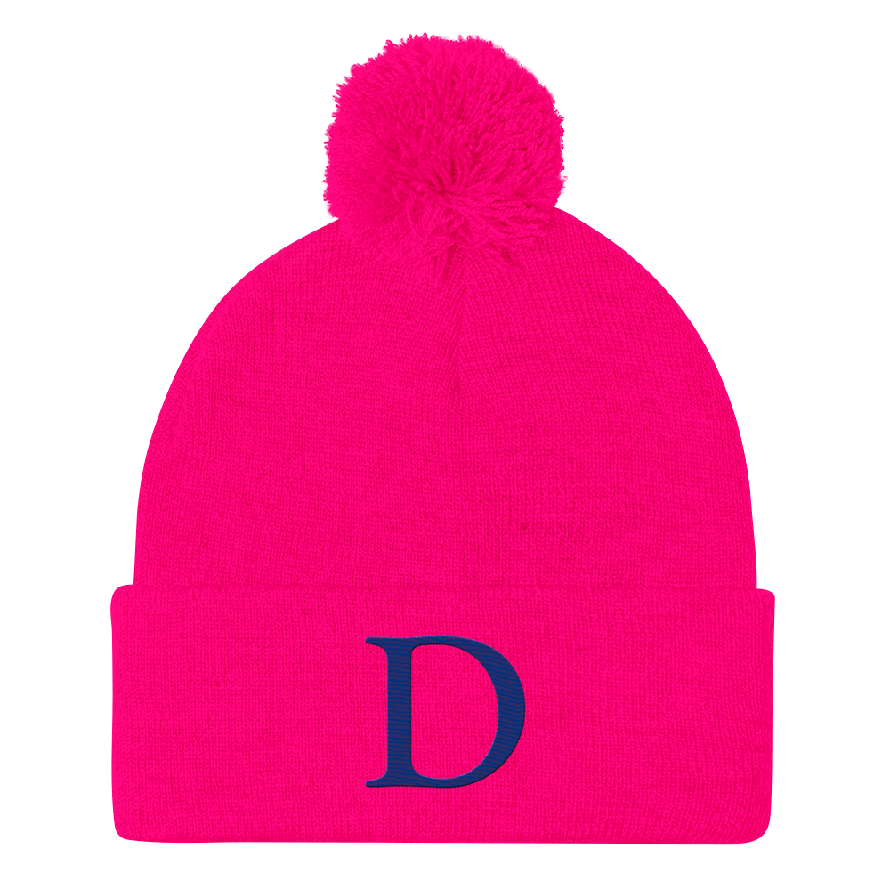 Detroit 'Old French D' Pom-Pom Beanie (Bourbon Blue)