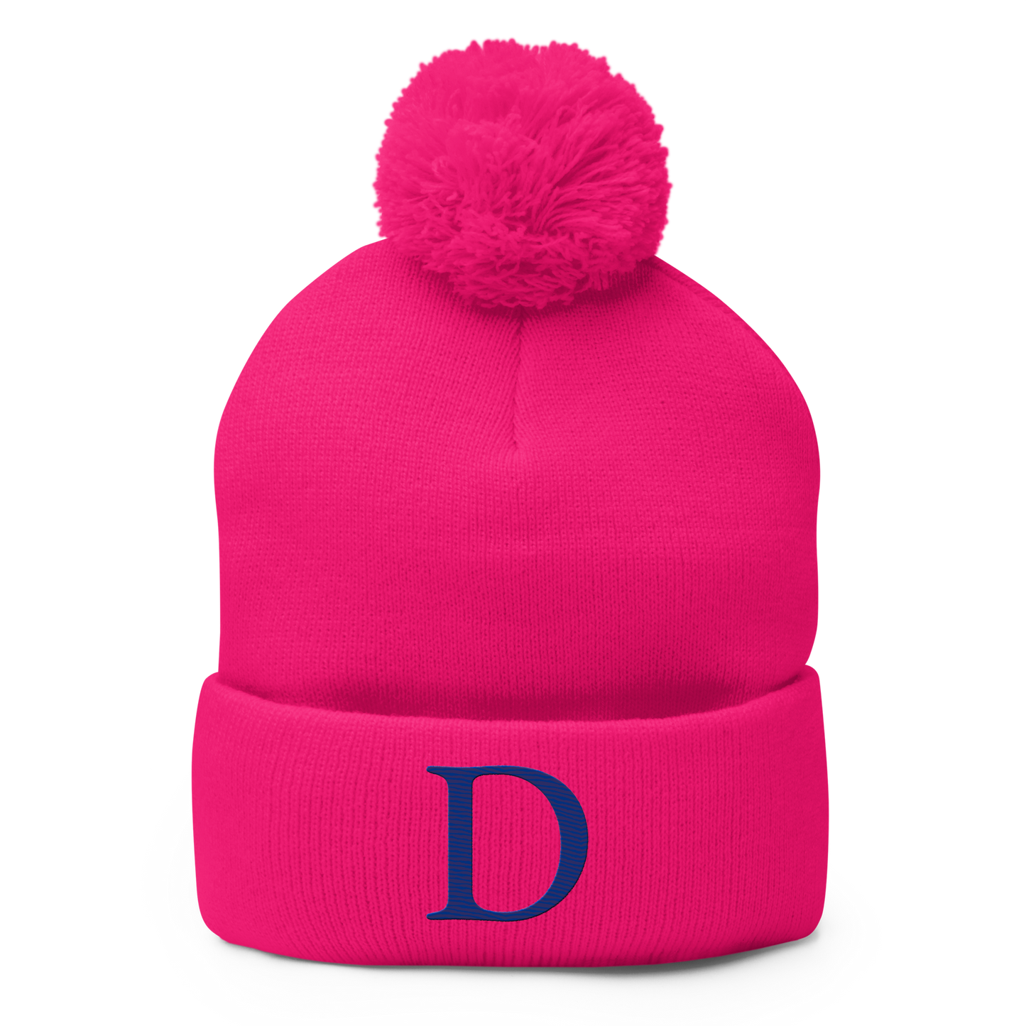 Detroit 'Old French D' Pom-Pom Beanie (Bourbon Blue)