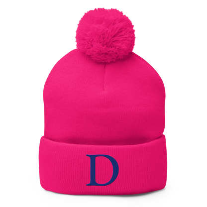 Detroit 'Old French D' Pom-Pom Beanie (Bourbon Blue)