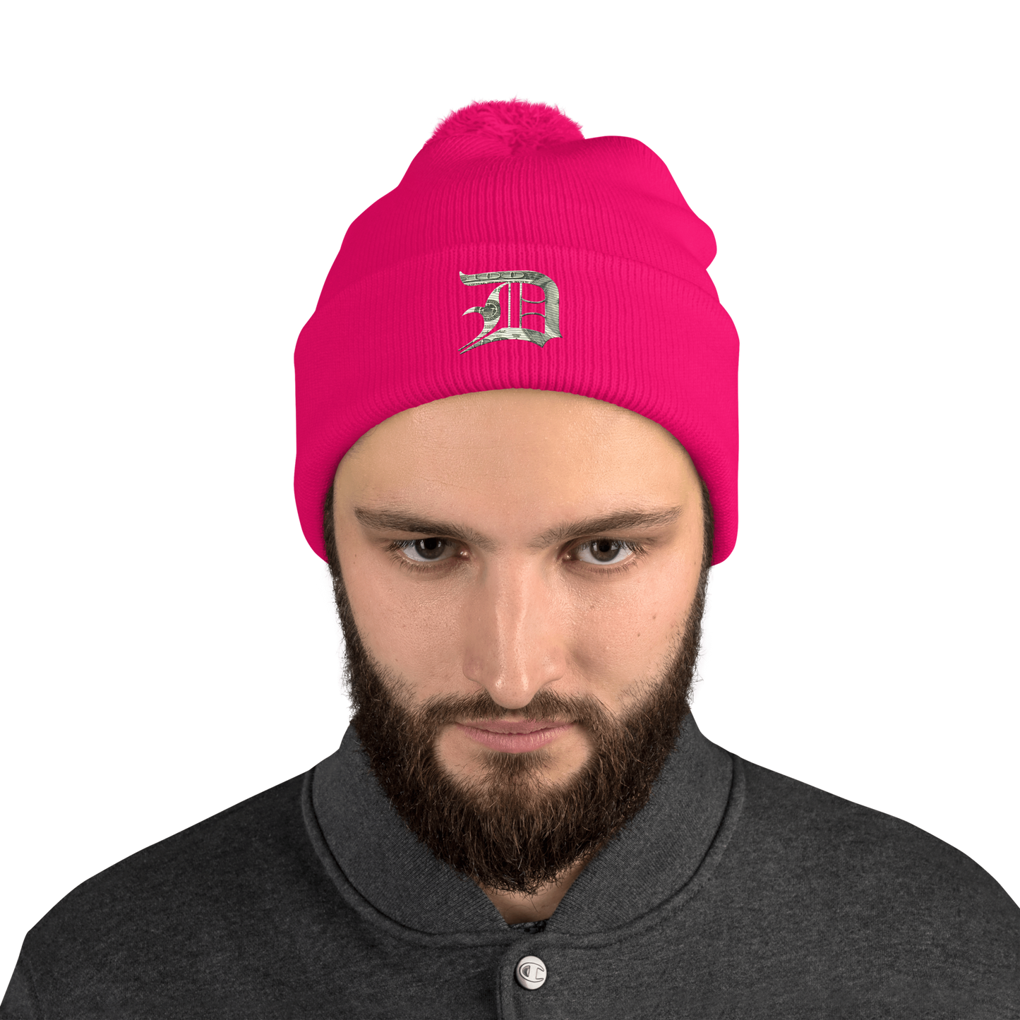 Detroit 'Old English D' Pom-Pom Beanie (Benjamins Edition)