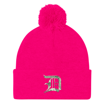 Detroit 'Old English D' Pom-Pom Beanie (Benjamins Edition)