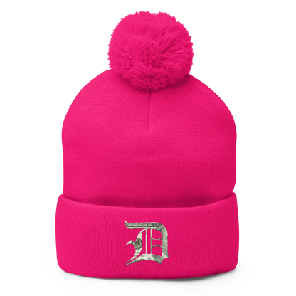 Detroit 'Old English D' Pom-Pom Beanie (Benjamins Edition)