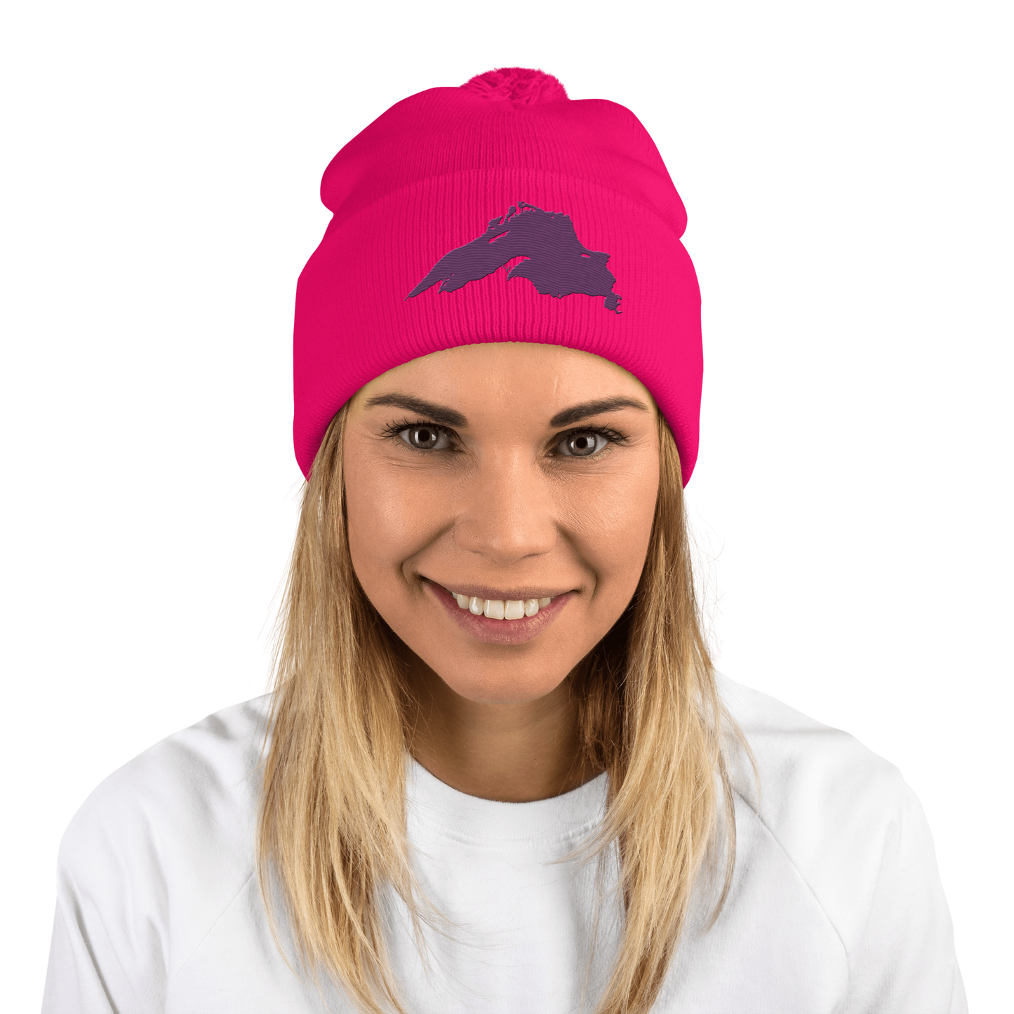 Lake Superior Pom-Pom Beanie | Plum